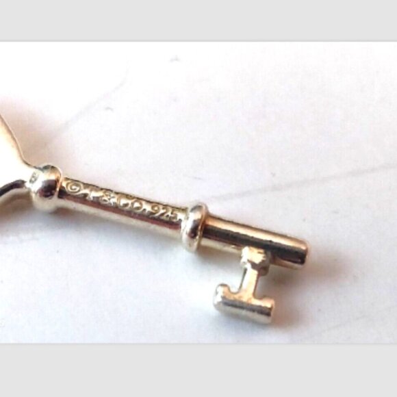 TIFFANY & Co Open Heart Key For Necklace Sterling Silver 1.25" - Picture 3 of 4